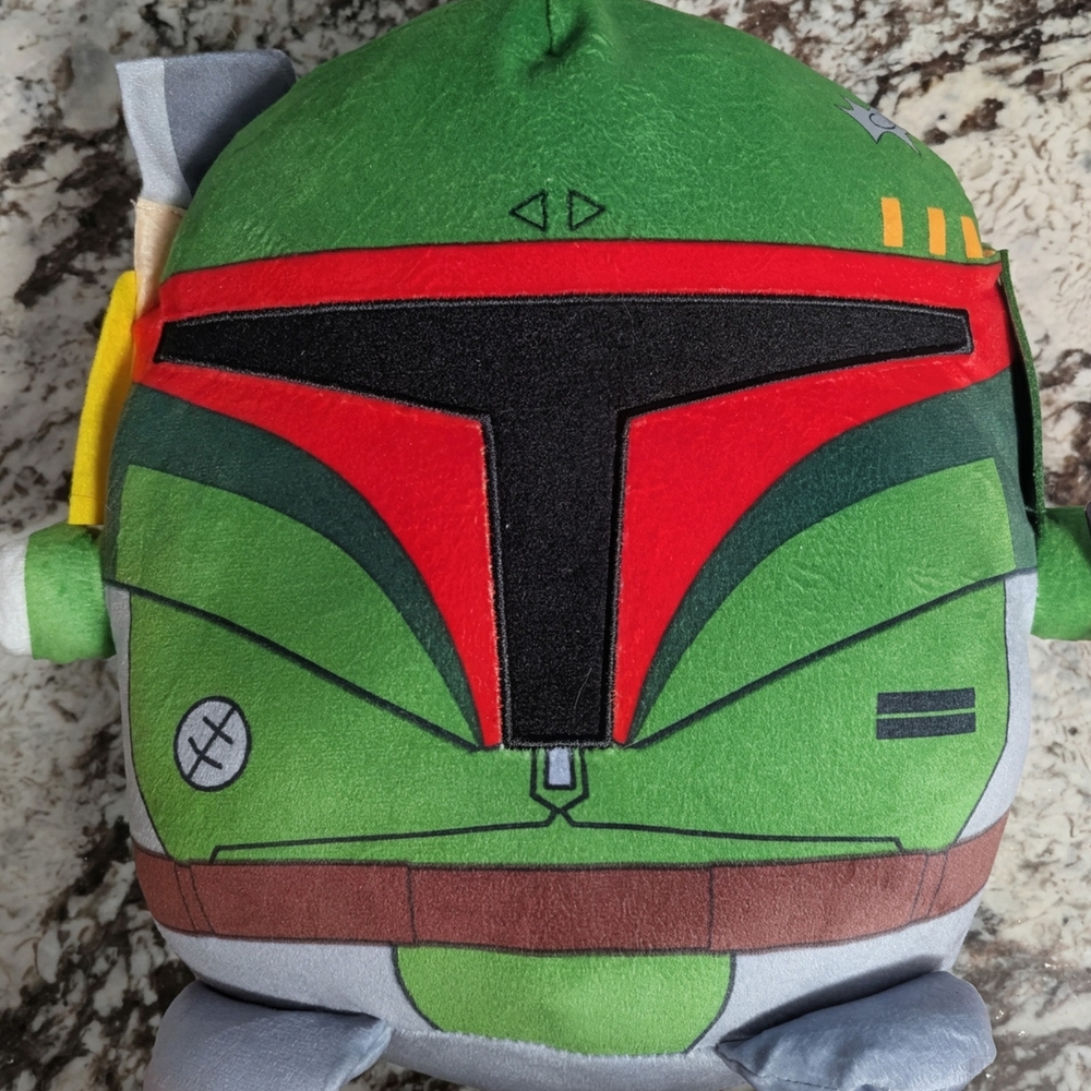 Mattel Star Wars Boba Fett Plush Toy - Green, Red, and Gray